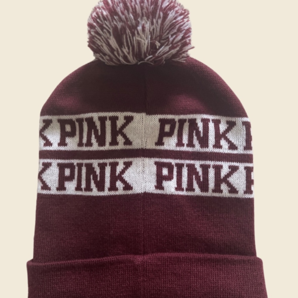 Victoria’s Secret PINK Winter Beanie Pom Pom Hat - Picture 2 of 3